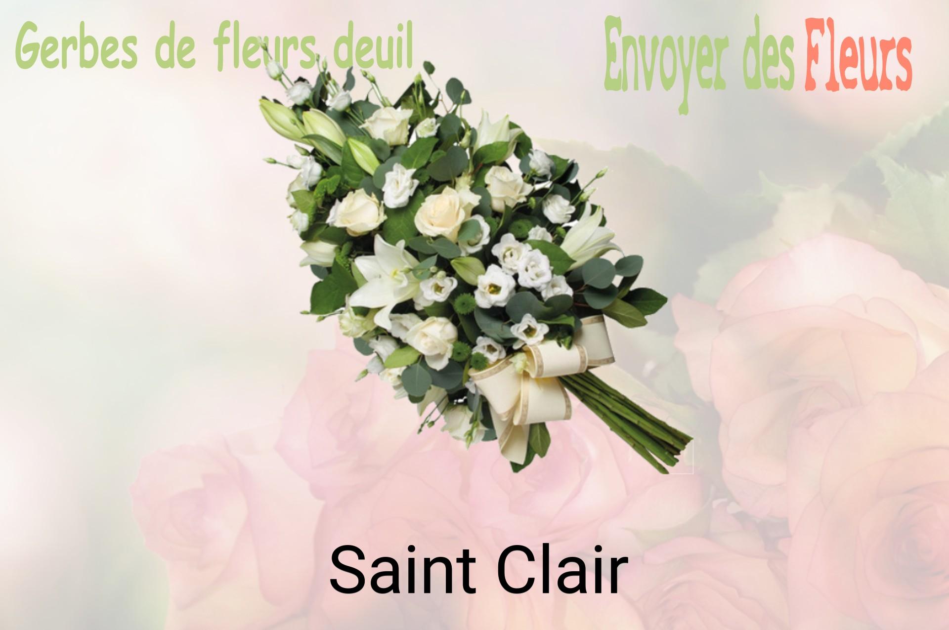 Gerbe de fleurs de deuil livrée à Saint-Clair